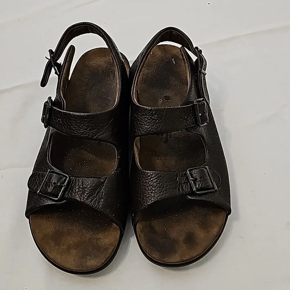 - SAS Tripad‎ Comfort Bravo Brown Leather Buckle Sandal Shoes Men's US 12 N